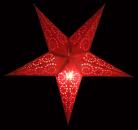 Baby Twister red - Foldable glowing Paperstar with 5 points, 40 cm